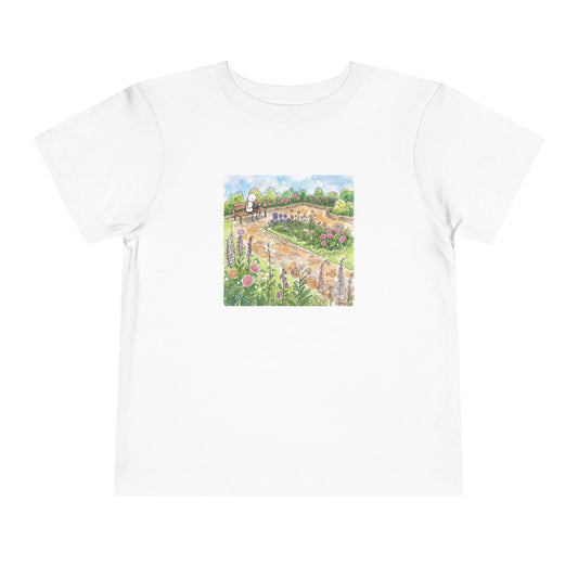 Garden Watercolor  - Rubik's Cube Art Toddler Short Sleeve T-Shirt