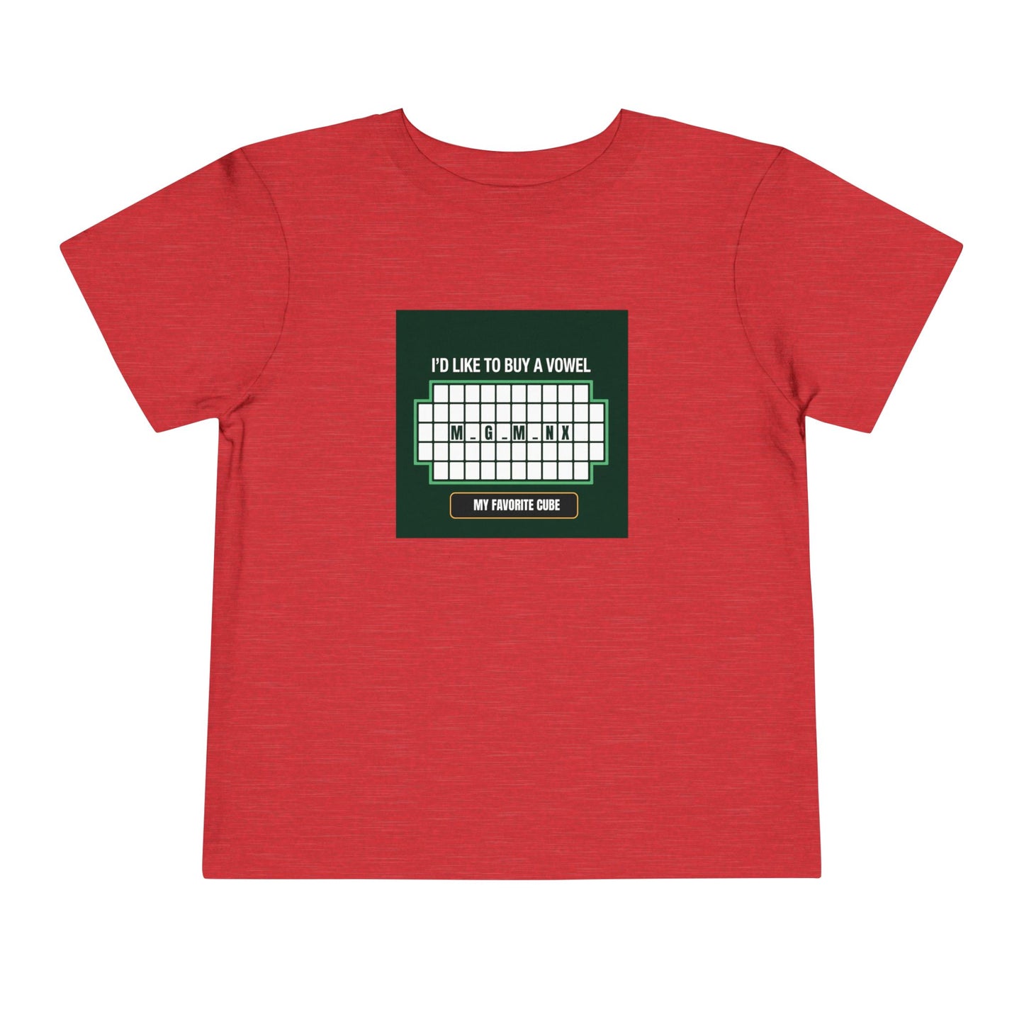 Megaminx Vowel - Rubik's Cube Art Toddler Short Sleeve T-Shirt