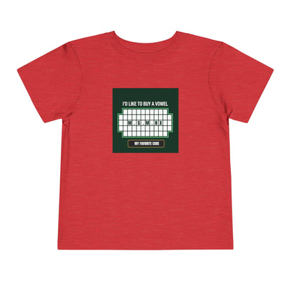 Megaminx Vowel - Rubik's Cube Art Toddler Short Sleeve T-Shirt