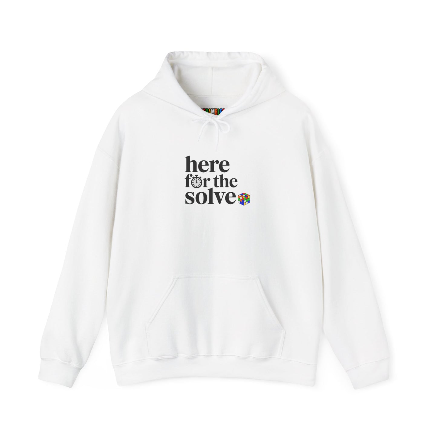 Here For The Solve - Rubik's Cube Art Unisex Heavy Blend™ Hooded Sweatshirt