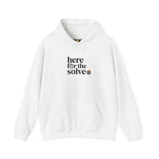 Here For The Solve - Rubik's Cube Art Unisex Heavy Blend™ Hooded Sweatshirt