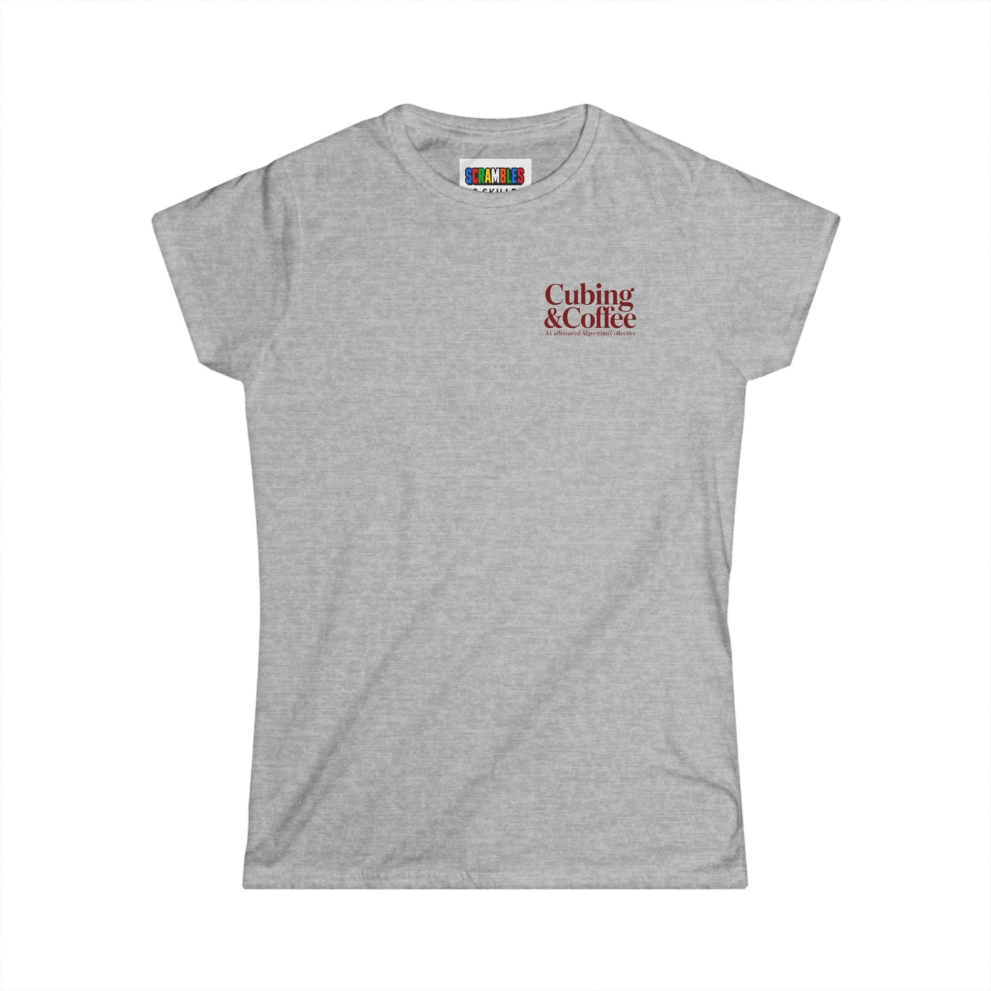 Cubing & Coffee (Subtle)  Rubik's Cube Art Women's Softstyle T-Shirt