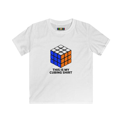 This Is My Cubing Shirt  - Rubik's Cube Art Kids Softstyle Tee