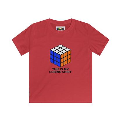 This Is My Cubing Shirt  - Rubik's Cube Art Kids Softstyle Tee