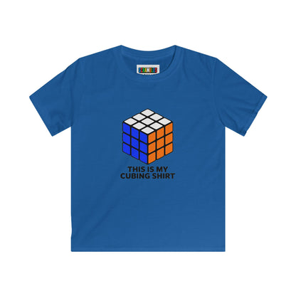 This Is My Cubing Shirt  - Rubik's Cube Art Kids Softstyle Tee