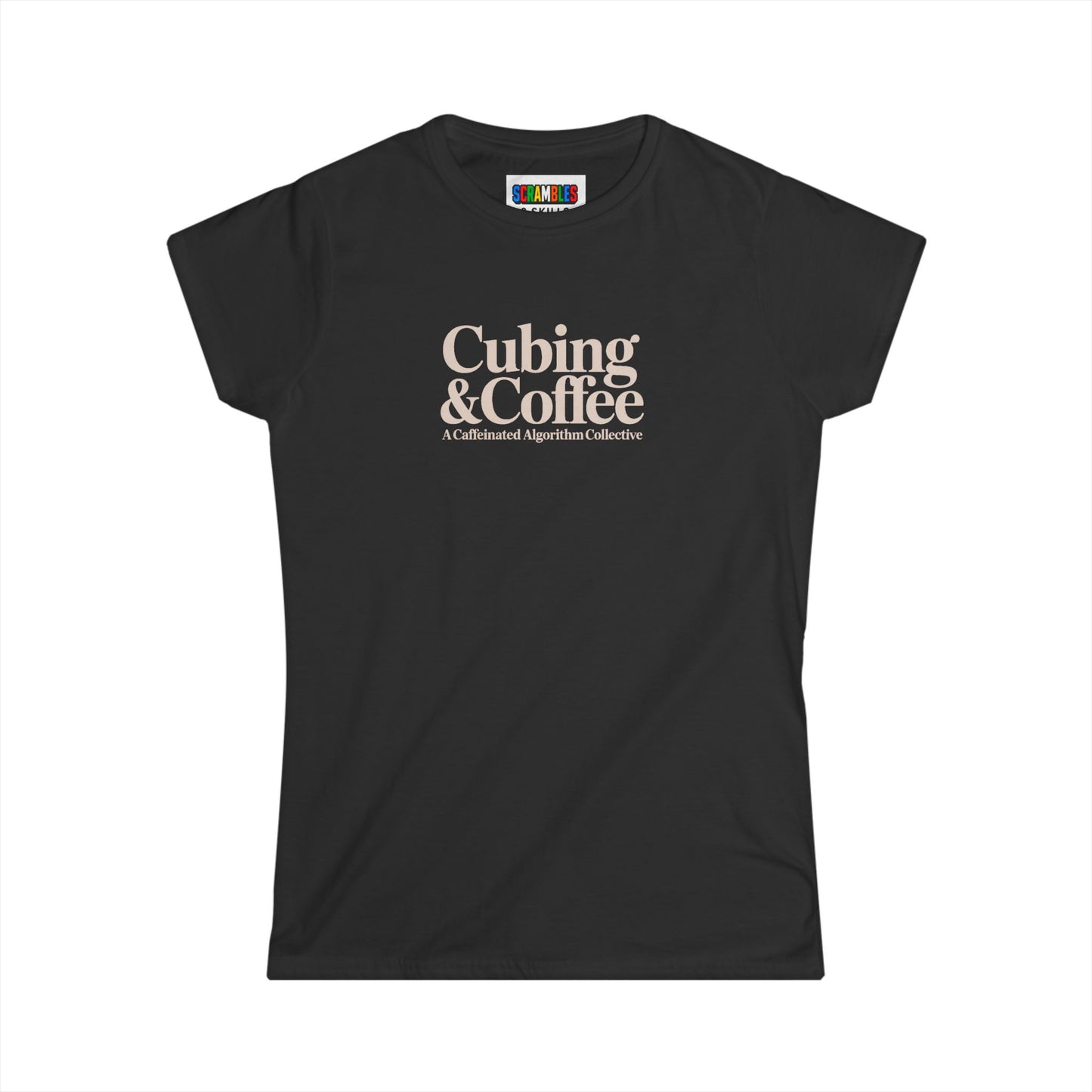 ⚡ Express - Coffee & Cubing Rubik's Cube Art Women's Softstyle T-Shirt
