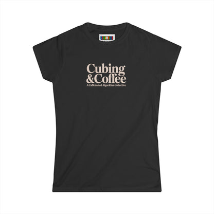 ⚡ Express - Coffee & Cubing Rubik's Cube Art Women's Softstyle T-Shirt