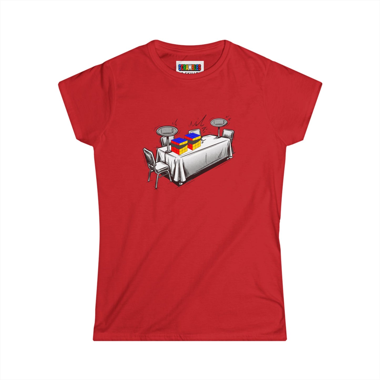 3x3 Multi Blind Comp Day  - Rubik's Cube Art Women's Softstyle T-Shirt