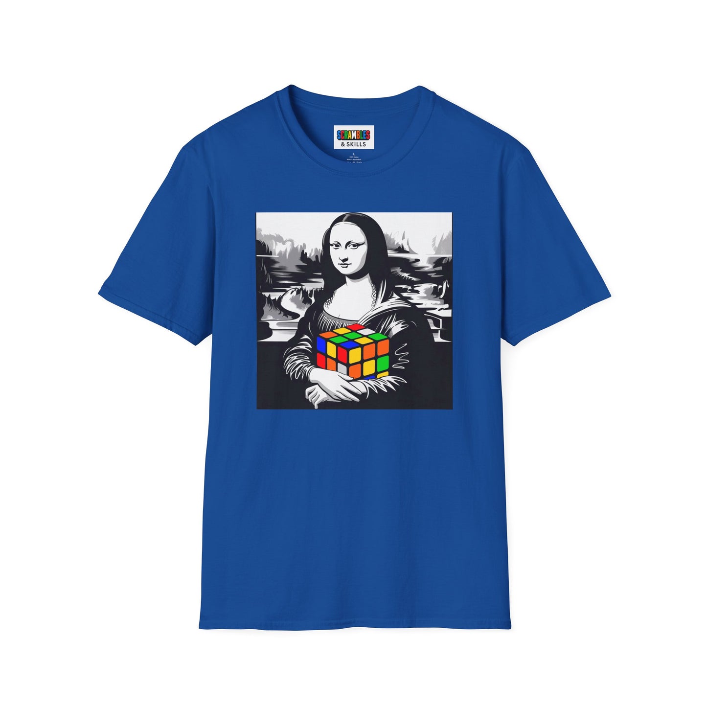 Mona Lisa Art  - Rubik's Cube Art Unisex Graphic Softstyle T-Shirt