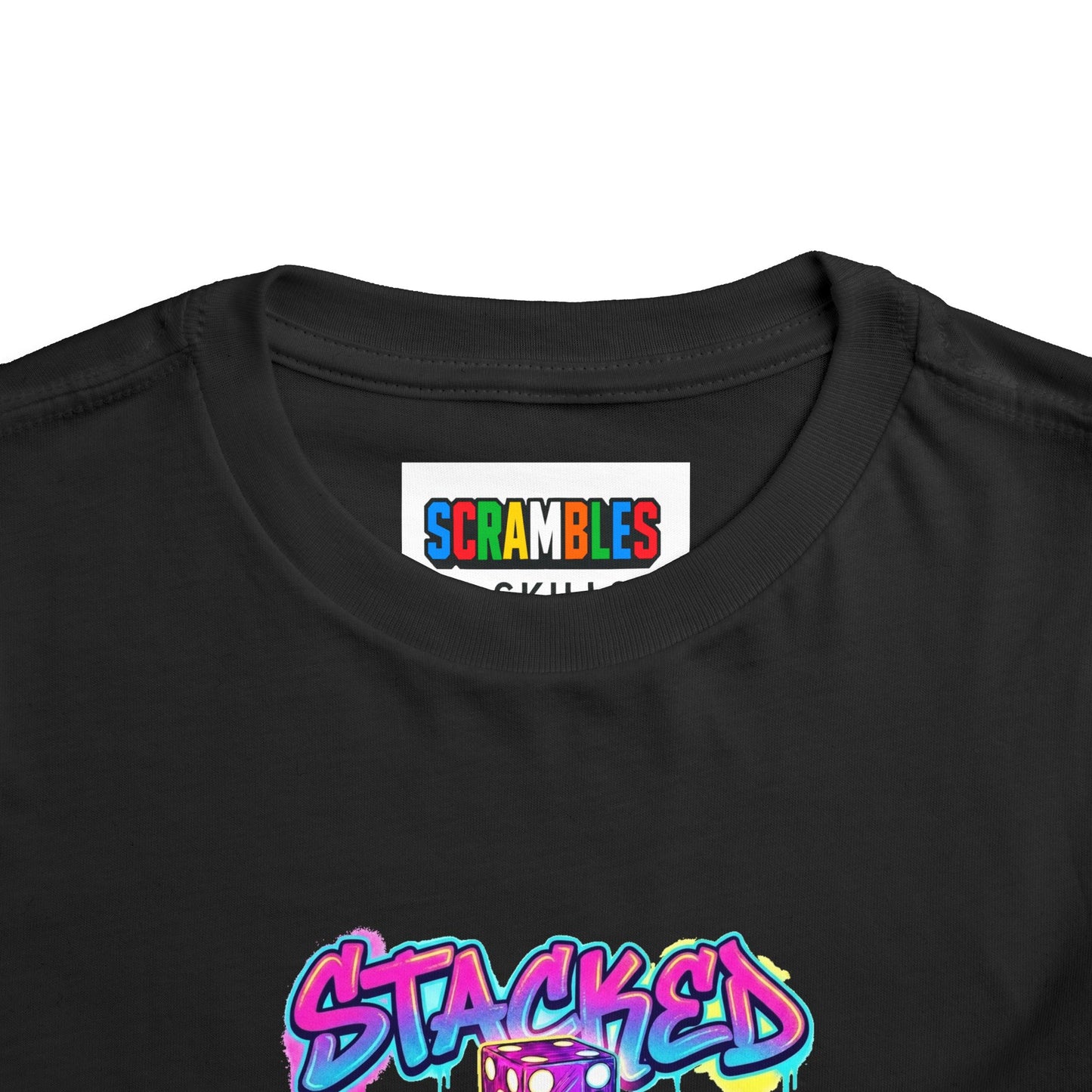 Stacked Dice Trick Shot Bottle Flip Art Toddler Short Sleeve T-Shirt