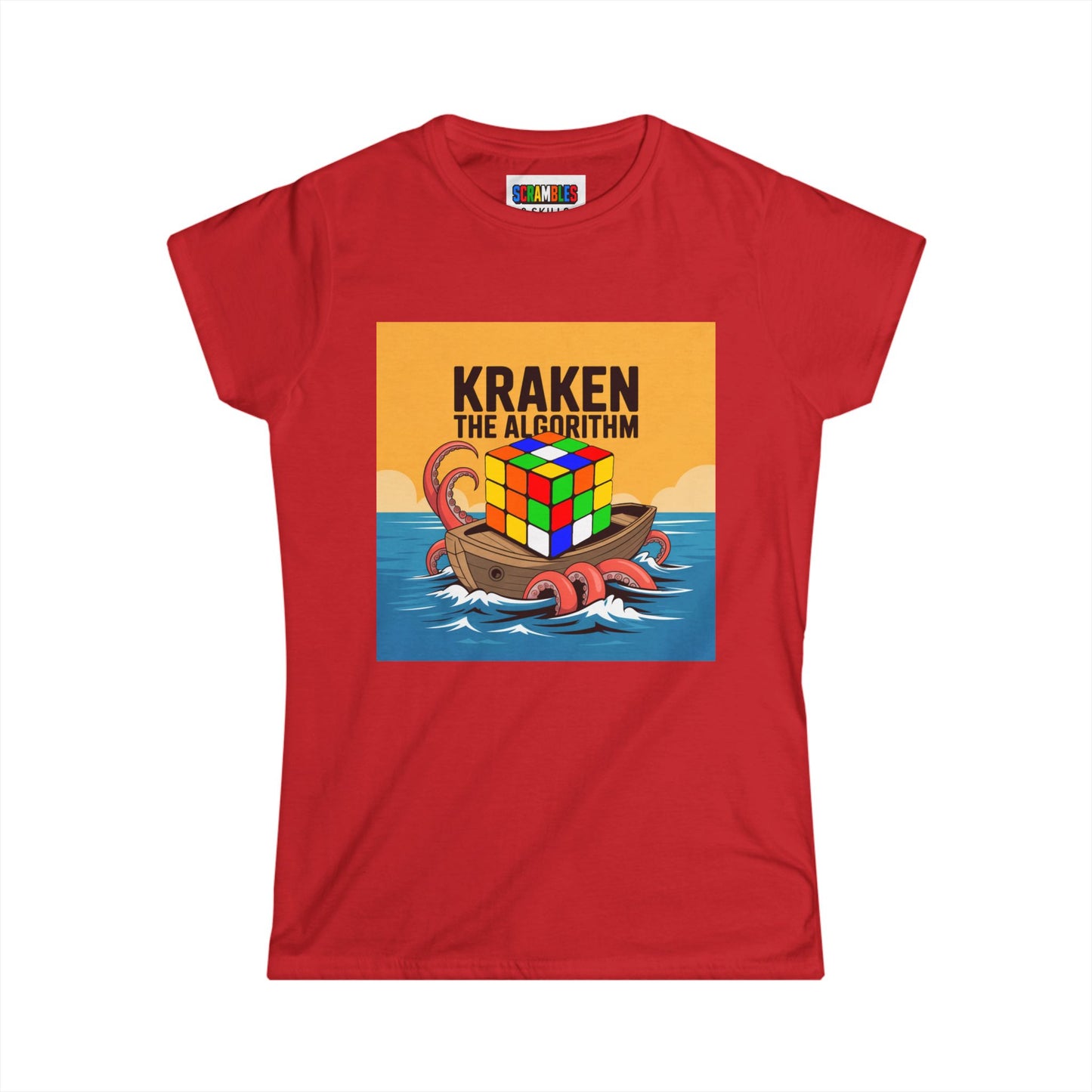 Kraken The Algorithim - Rubiks Cube Women's Softstyle T-Shirt