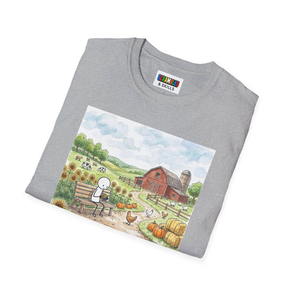Farm Watercolor Unisex Graphic Softstyle T-Shirt