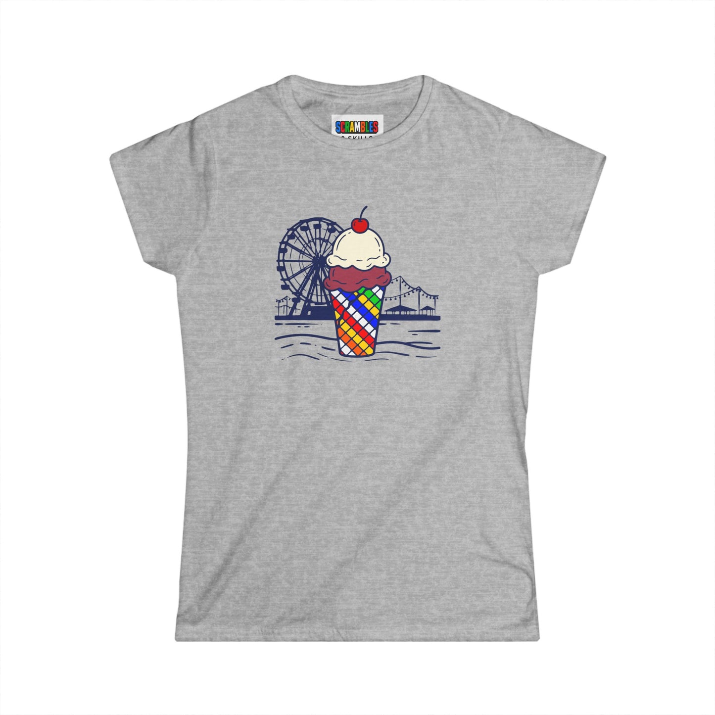Rubik's Cube Shirt - Sweet Solves Women's Softstyle T-Shirt| Fun Cubing Tee