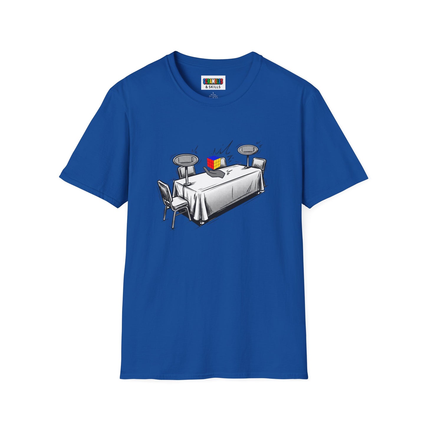 3x3 One-Handed Comp Day - Rubik's Cube Art Unisex Graphic Softstyle T-Shirt