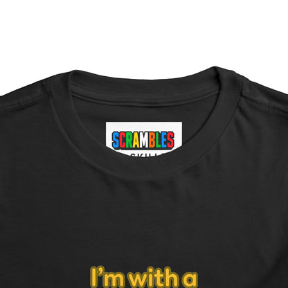 I'm With A Cuber  - Rubik's Cube Art Toddler Short Sleeve T-Shirt