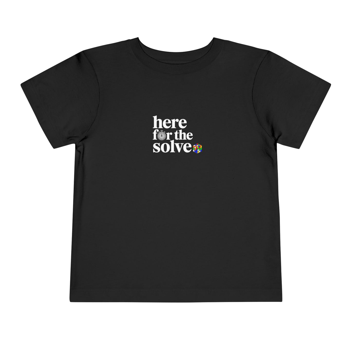 Here For The Solve - Rubik's Cube Art  Toddler Short Sleeve T-Shirt