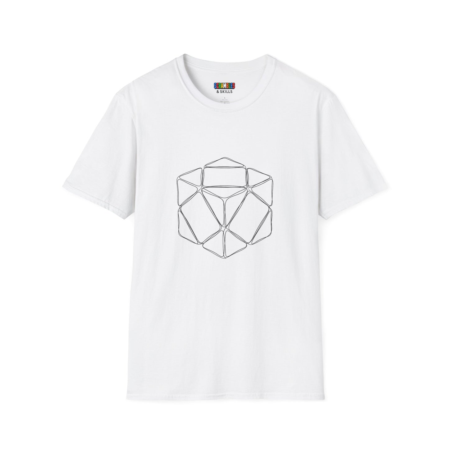 Skewb Doodle Unisex Graphic Softstyle T-Shirt