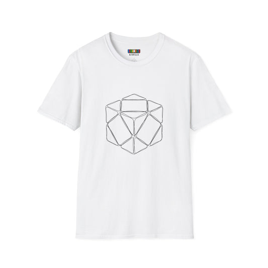 Skewb Doodle Unisex Graphic Softstyle T-Shirt