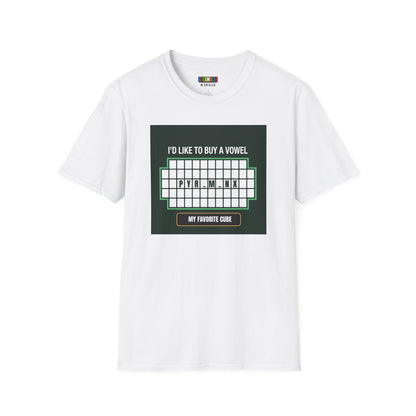 Pyraminx Vowel  - Rubik's Cube Art Unisex Graphic Softstyle T-Shirt