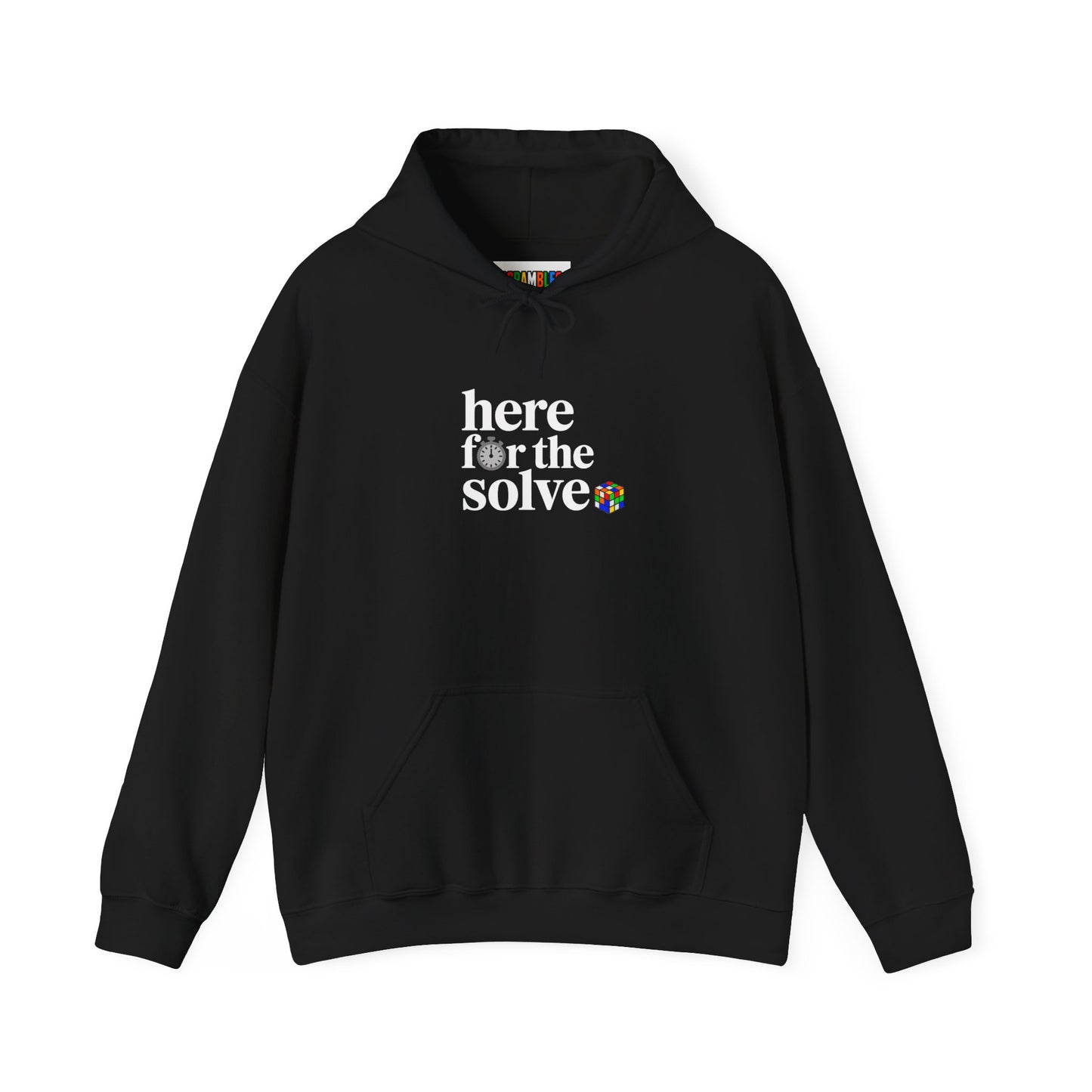 Here For The Solve - Rubik's Cube Art Unisex Heavy Blend™ Hooded Sweatshirt