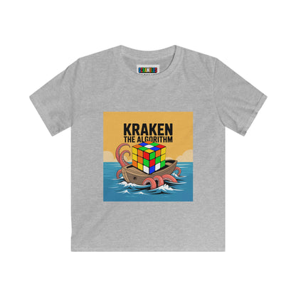 Kraken The Algorithim - Rubiks Cube Kids Softstyle Tee