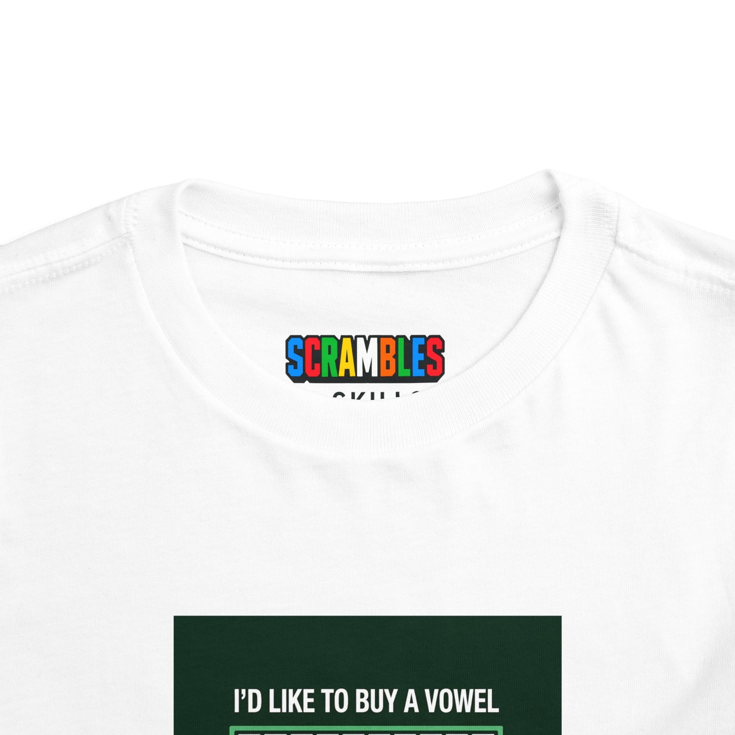 Pyraminx Vowel  - Rubik's Cube Art Toddler Short Sleeve T-Shirt