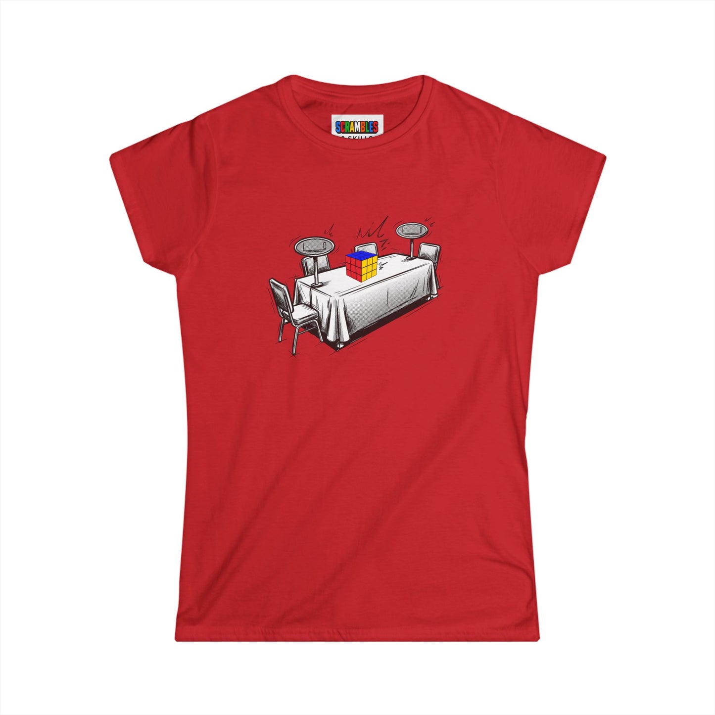 3x3 Comp Day  - Rubik's Cube Art Women's Softstyle T-Shirt