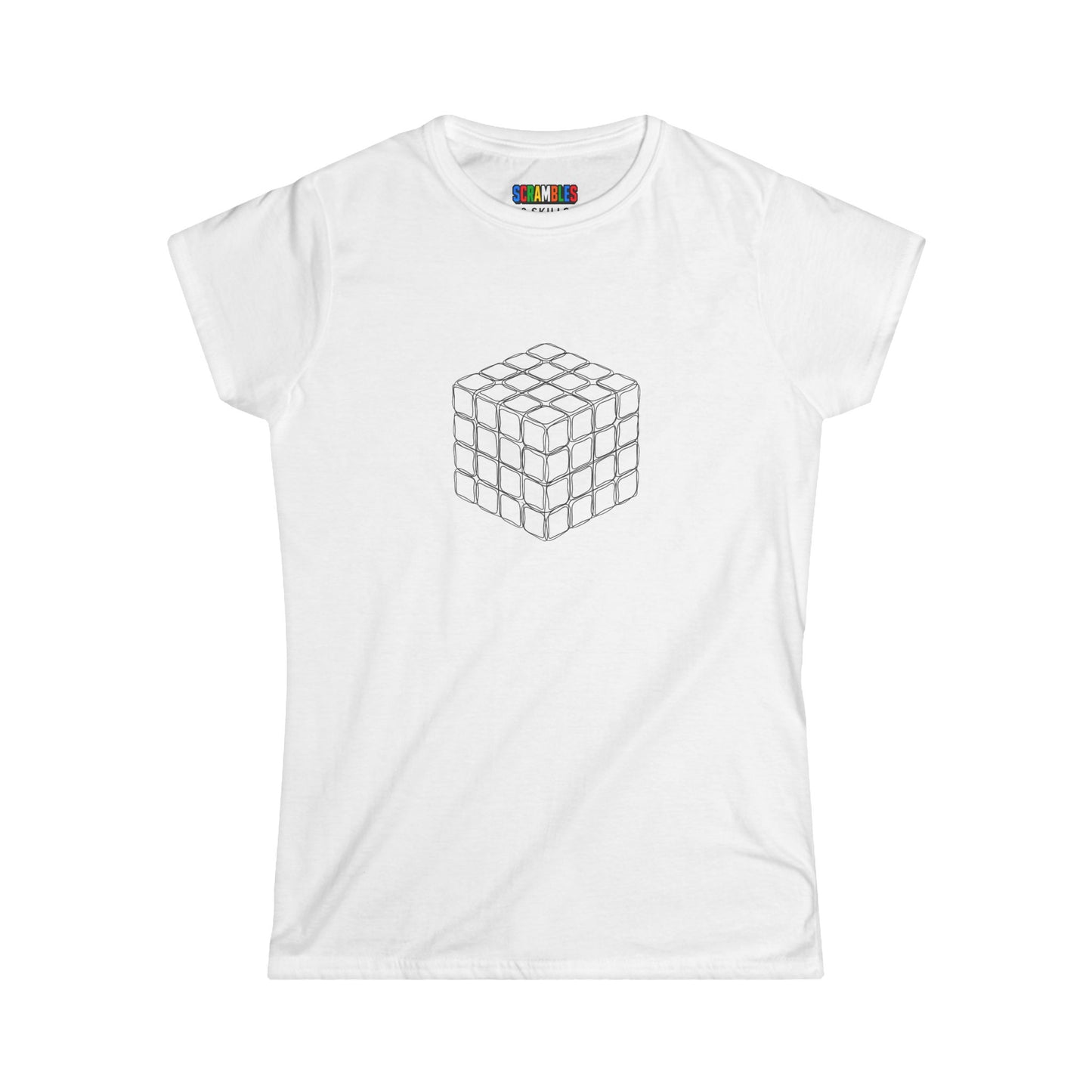 4x4 Doodle - Rubik's Cube Art Women's Softstyle T-Shirt