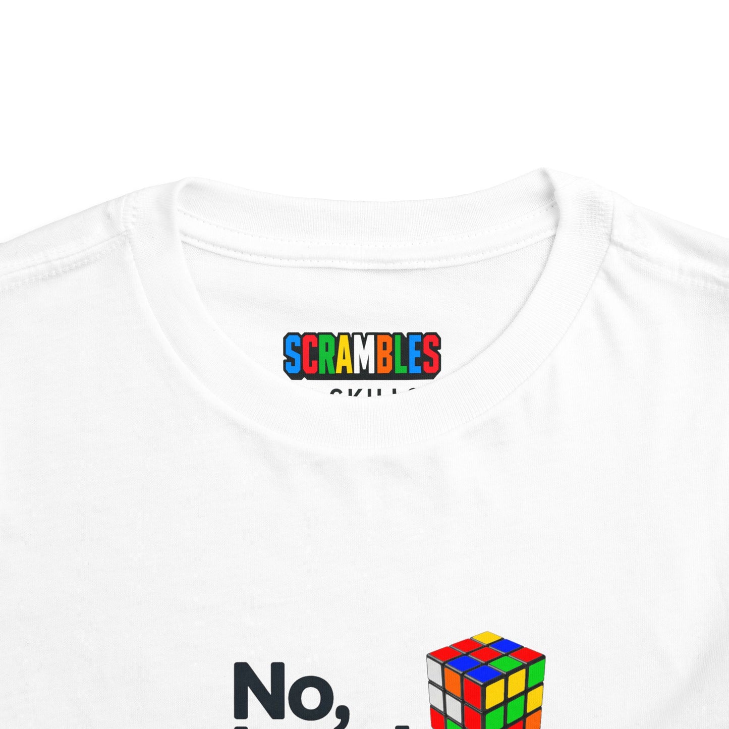 No, I Can't Solve It  - Rubik's Cube Art Toddler Short Sleeve T-Shirt