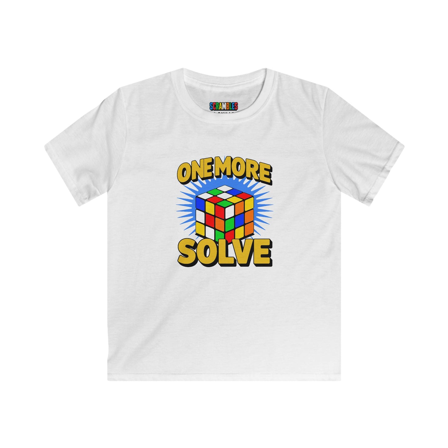 One More Solve - Rubiks Cube Kids Softstyle Tee