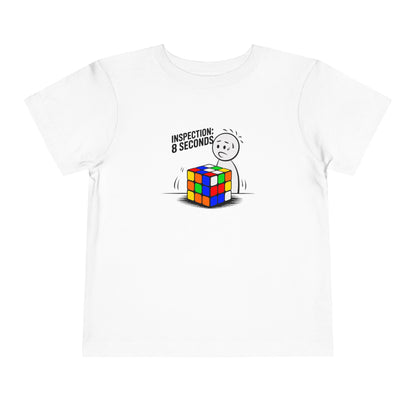 Inspection: 8 Seconds  - Rubik's Cube Art Toddler Short Sleeve T-Shirt