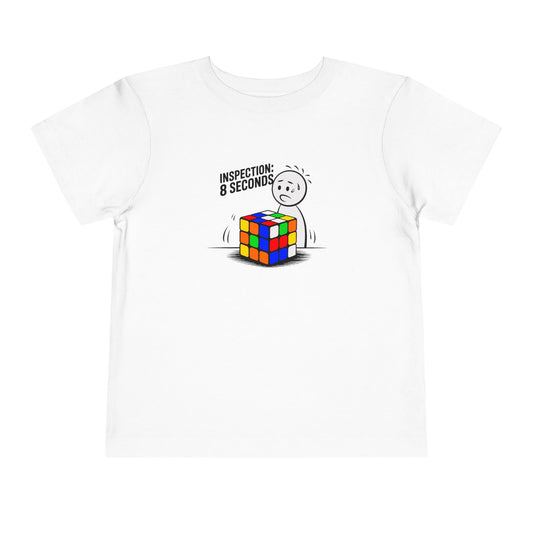 Inspection: 8 Seconds  - Rubik's Cube Art Toddler Short Sleeve T-Shirt