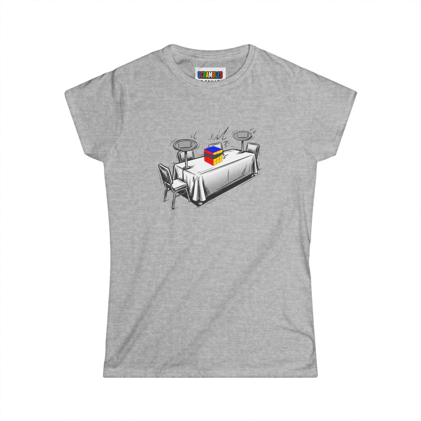 3x3 Blind Comp Day  - Rubik's Cube Art Women's Softstyle T-Shirt
