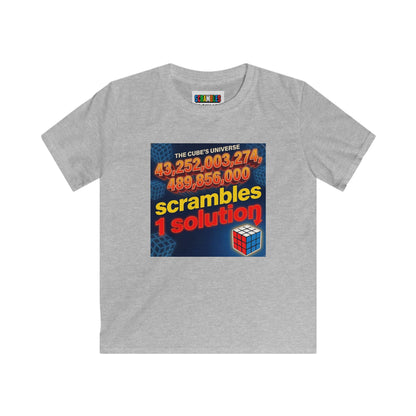 One Solution - Rubik's Cube Art  Kids Softstyle Tee