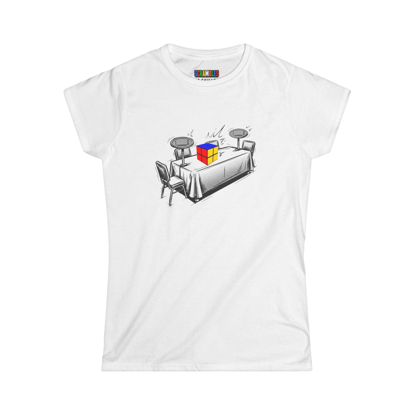 2x2 Comp Day  - Rubik's Cube Art Women's Softstyle T-Shirt