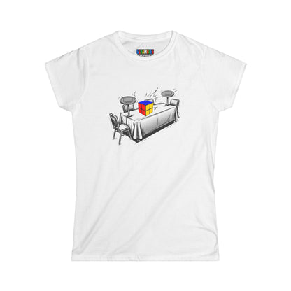 2x2 Comp Day  - Rubik's Cube Art Women's Softstyle T-Shirt