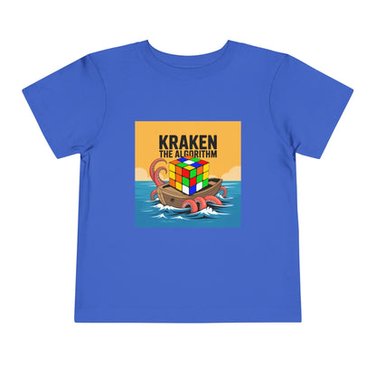 Kraken The Algorithim - Rubiks Cube Toddler Short Sleeve T-Shirt