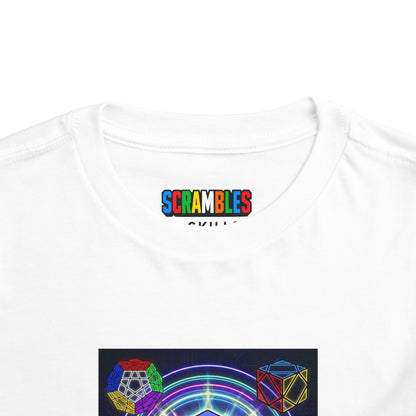Cosmic Charge - Rubik's Cube Art  Toddler Short Sleeve T-Shirt