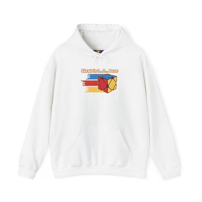 Skewb Done Rubiks Cube Art Unisex Heavy Blend™ Hooded Sweatshirt