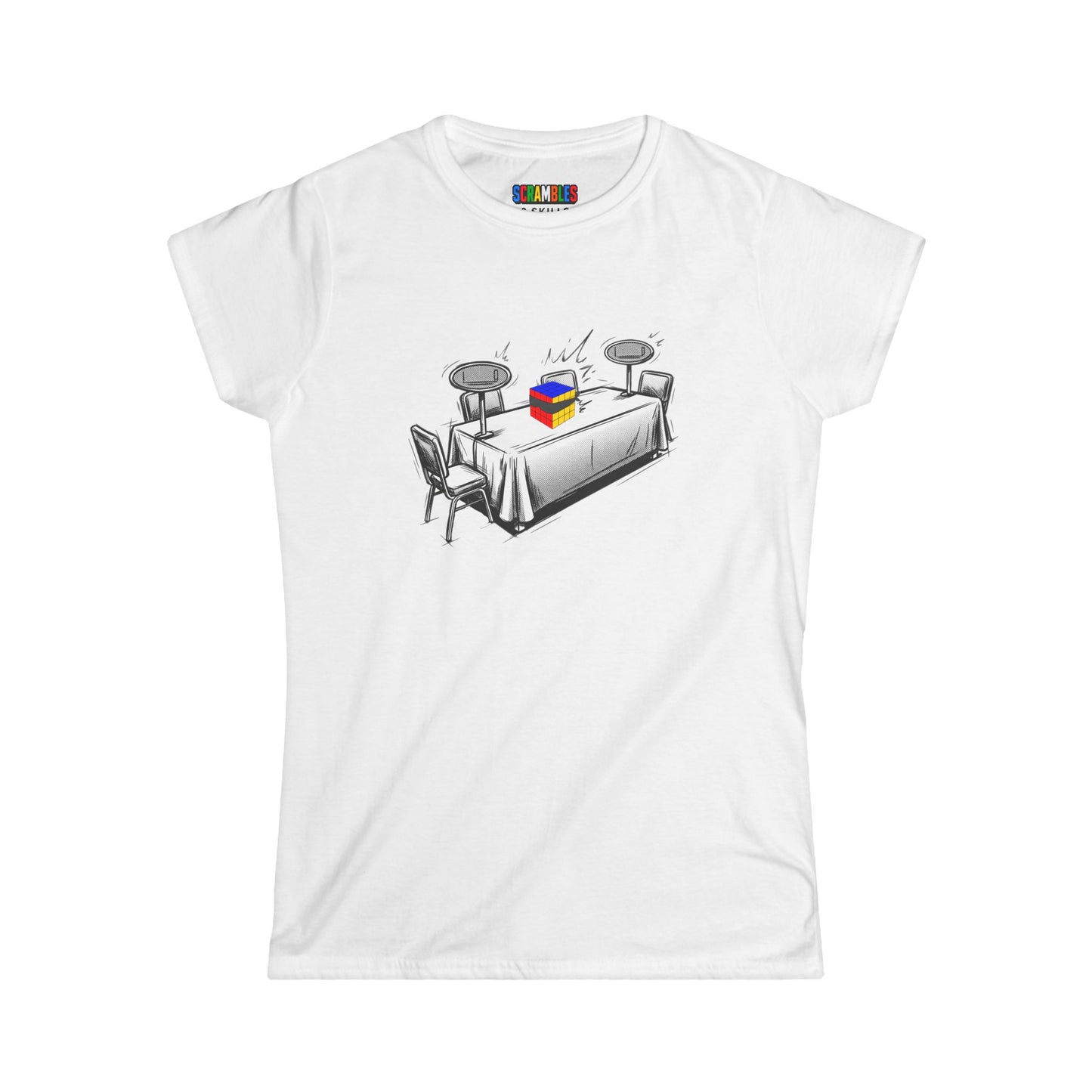 4x4 Blind Comp Day  - Rubik's Cube Art Women's Softstyle T-Shirt