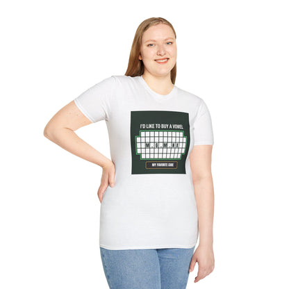 Megaminx Vowel - Rubik's Cube Art Unisex Graphic Softstyle T-Shirt