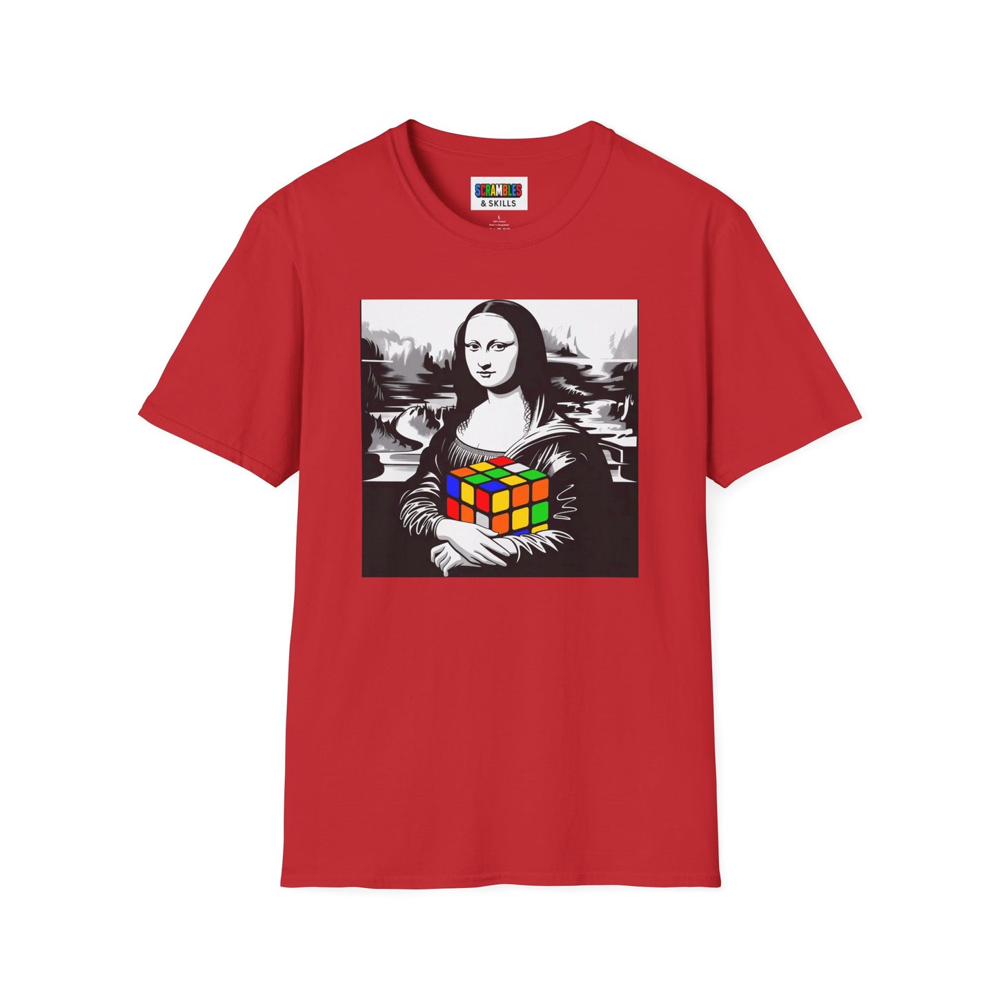 Mona Lisa Art  - Rubik's Cube Art Unisex Graphic Softstyle T-Shirt