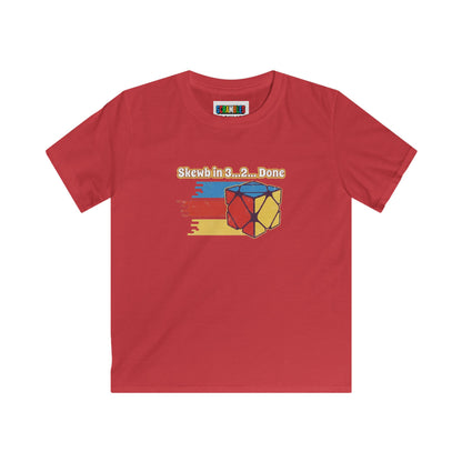 Skewb Done Rubiks Cube Art Kids Softstyle Tee