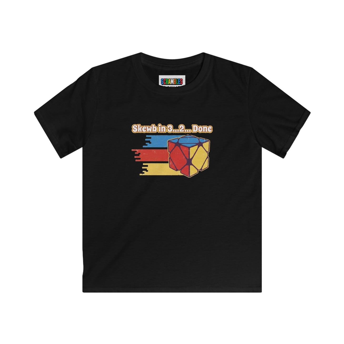 Skewb Done Rubiks Cube Art Kids Softstyle Tee