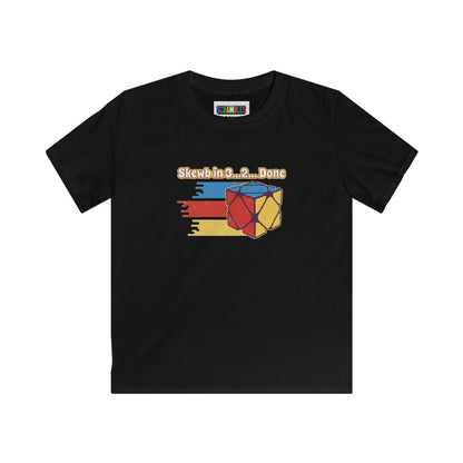 Skewb Done Rubiks Cube Art Kids Softstyle Tee