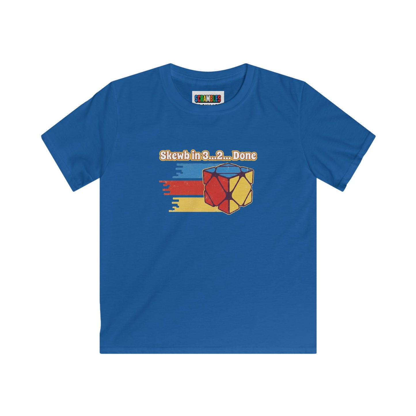 Skewb Done Rubiks Cube Art Kids Softstyle Tee