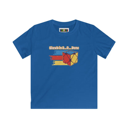 Skewb Done Rubiks Cube Art Kids Softstyle Tee