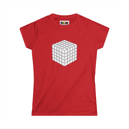 5x5 Doodle - Rubik's Cube Art  Women's Softstyle T-Shirt