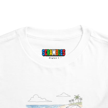 Beach Watercolor - Rubik's Cube Art  Toddler Short Sleeve T-Shirt
