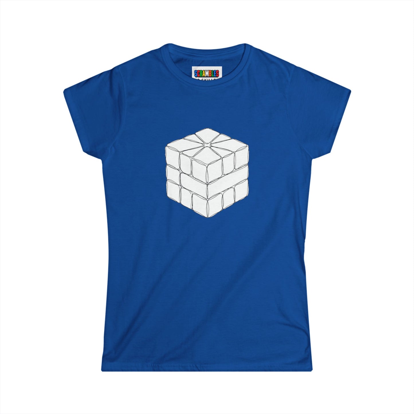 Square-1 Doodle  -Rubik's Cube Art Women's Softstyle T-Shirt